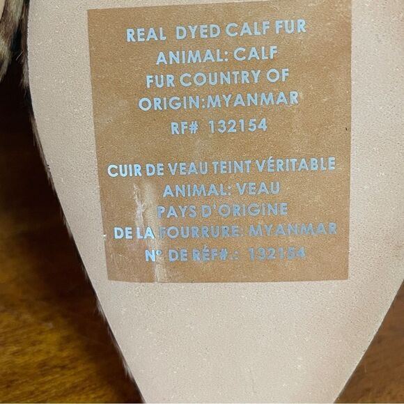 NIB Kate Spade Menorca Calf Hair Pointed Toe Pump Block Heel Brown Black Sz 5.5 - Picture 9 of 12